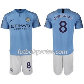 Camisetas Manchester City GUNDOGAN 8 Niño Primera Equipacion 2018/2019